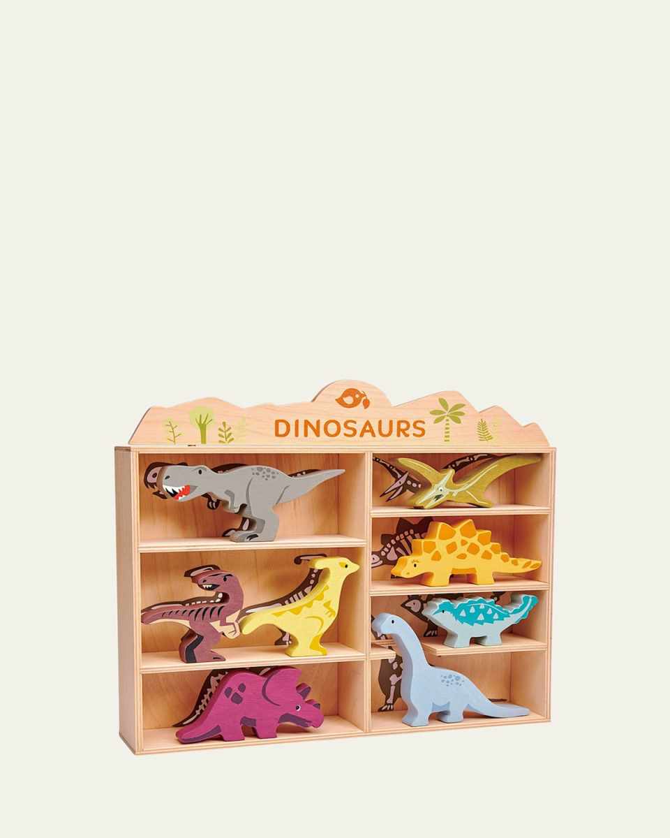 Kid's 8-Piece Dinosaur Toy Set w/ Display Shelf